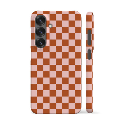 Pink Red Checkered Phone Case