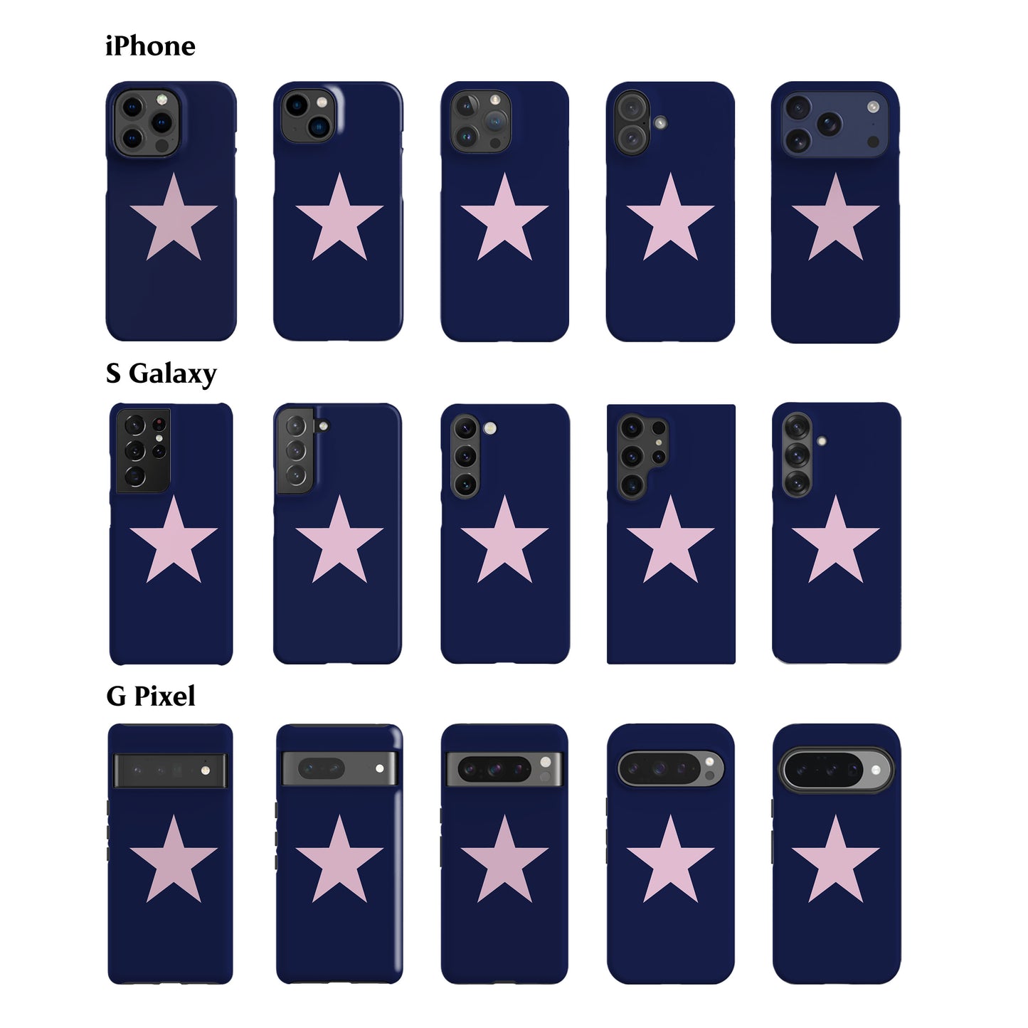 Star Navy Blue Phone Case