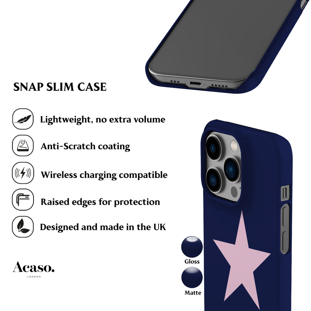 Star Navy Blue Phone Case