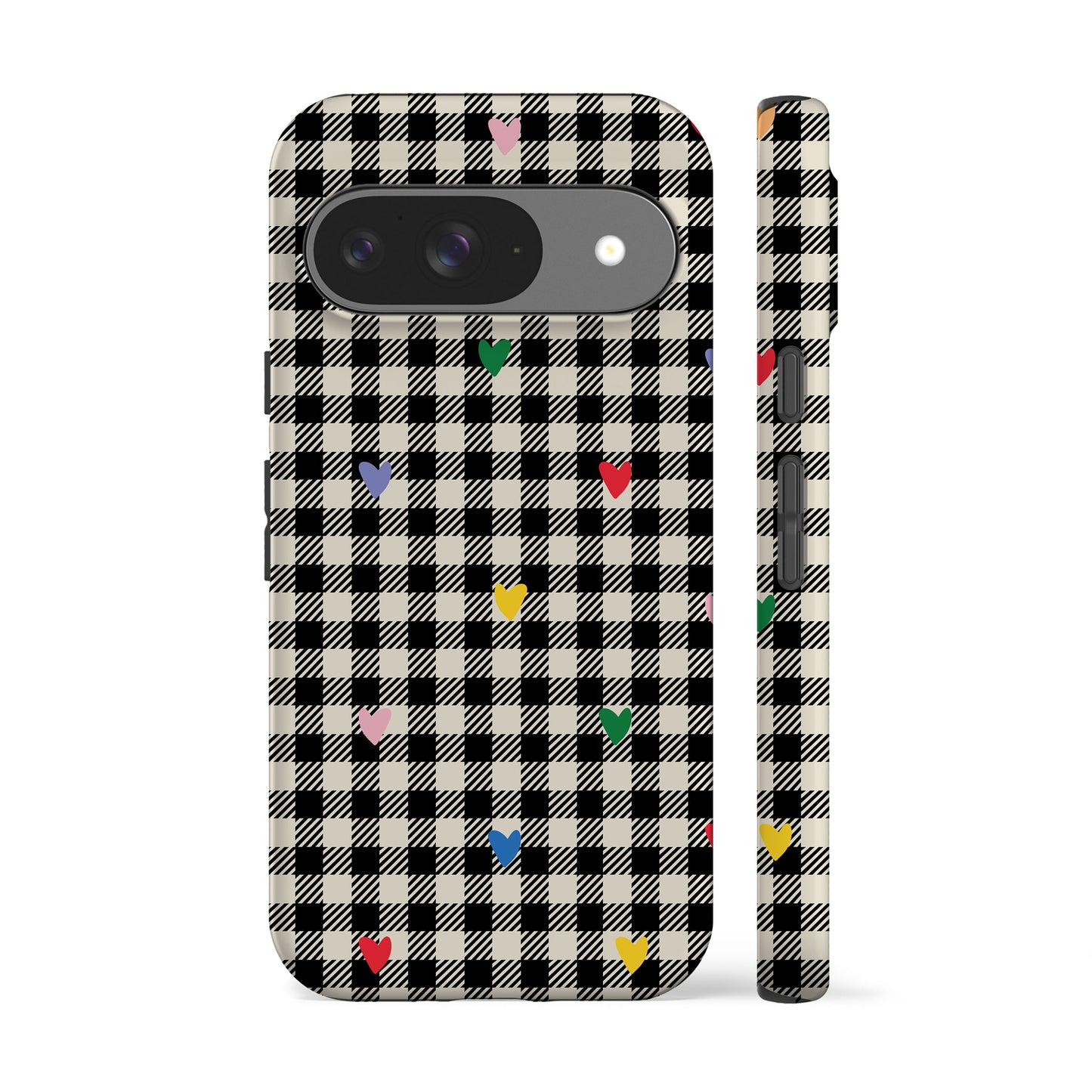 Gingham Hearts Phone Case