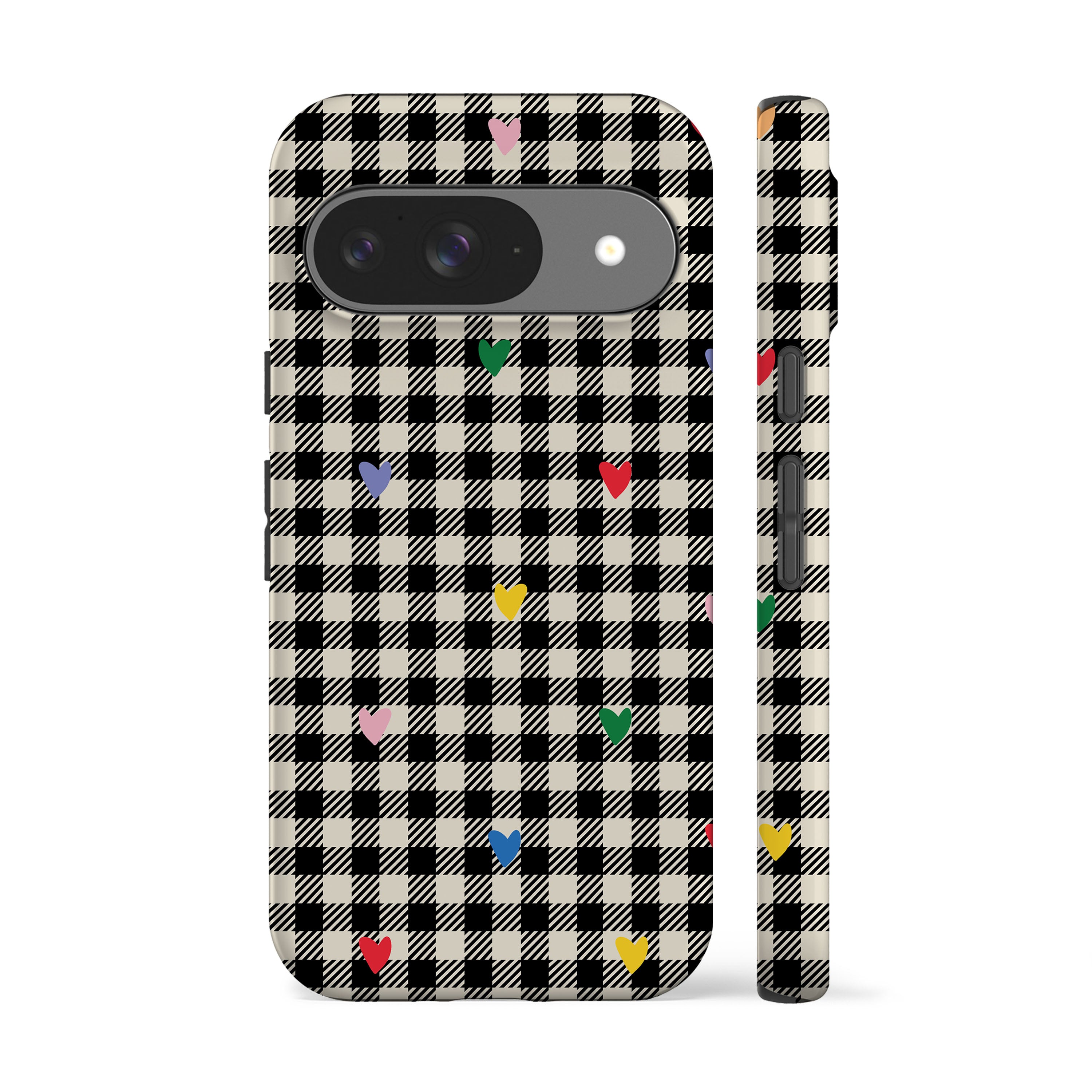 Gingham Hearts Phone Case