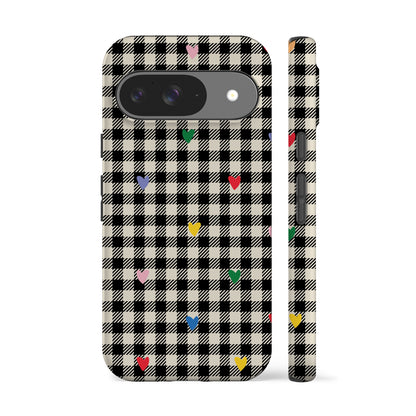 Gingham Hearts Phone Case