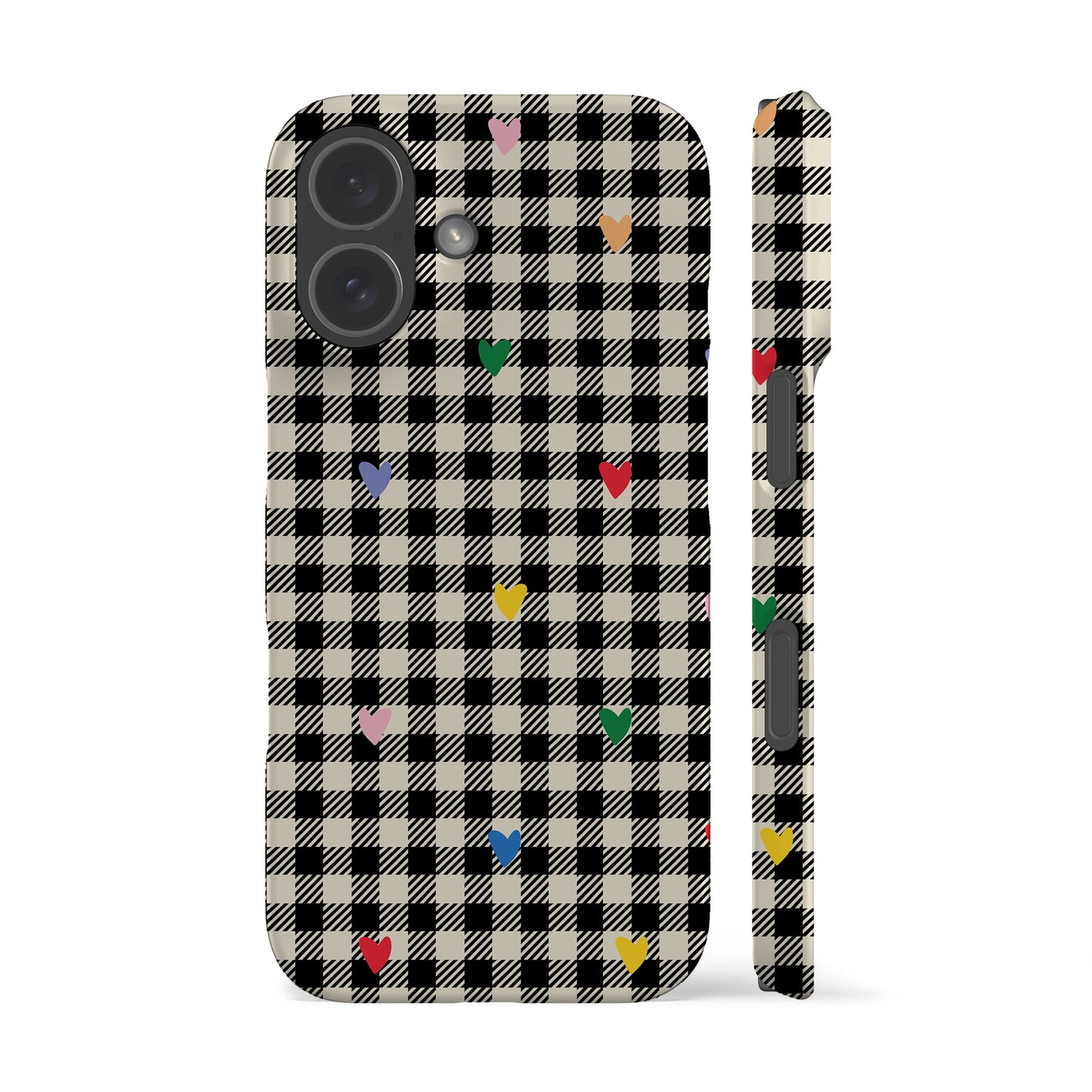 Gingham Hearts Phone Case