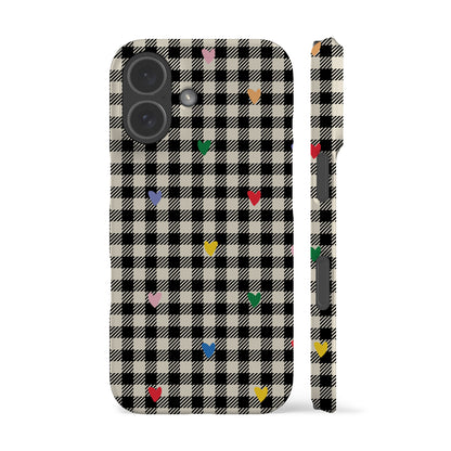 Gingham Hearts Phone Case