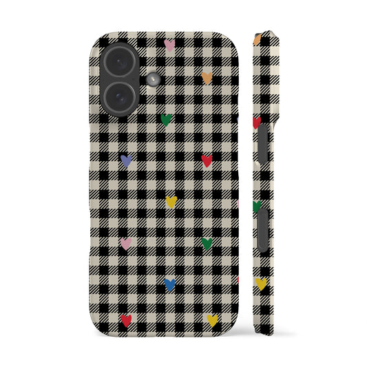Gingham Hearts Phone Case