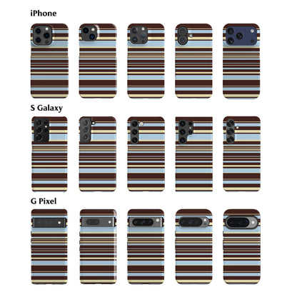 Polo Stripes Blue Brown Phone Case