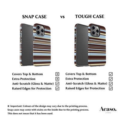 Polo Stripes Blue Brown Phone Case