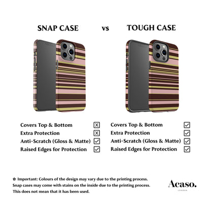 Polo Stripes Pink Brown Phone Case
