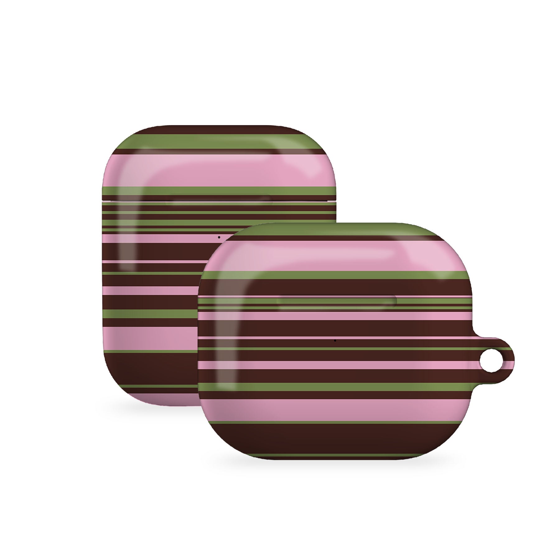Polo Stripes Pink Green AirPods Case Cover