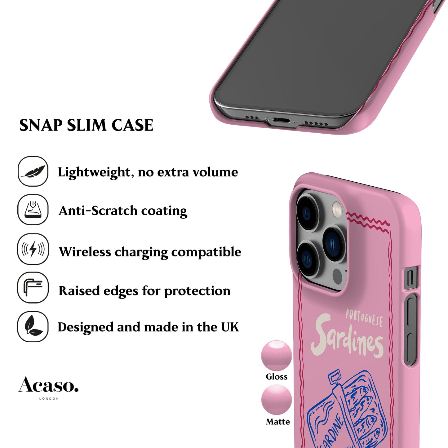 Pink Sardines Phone Case