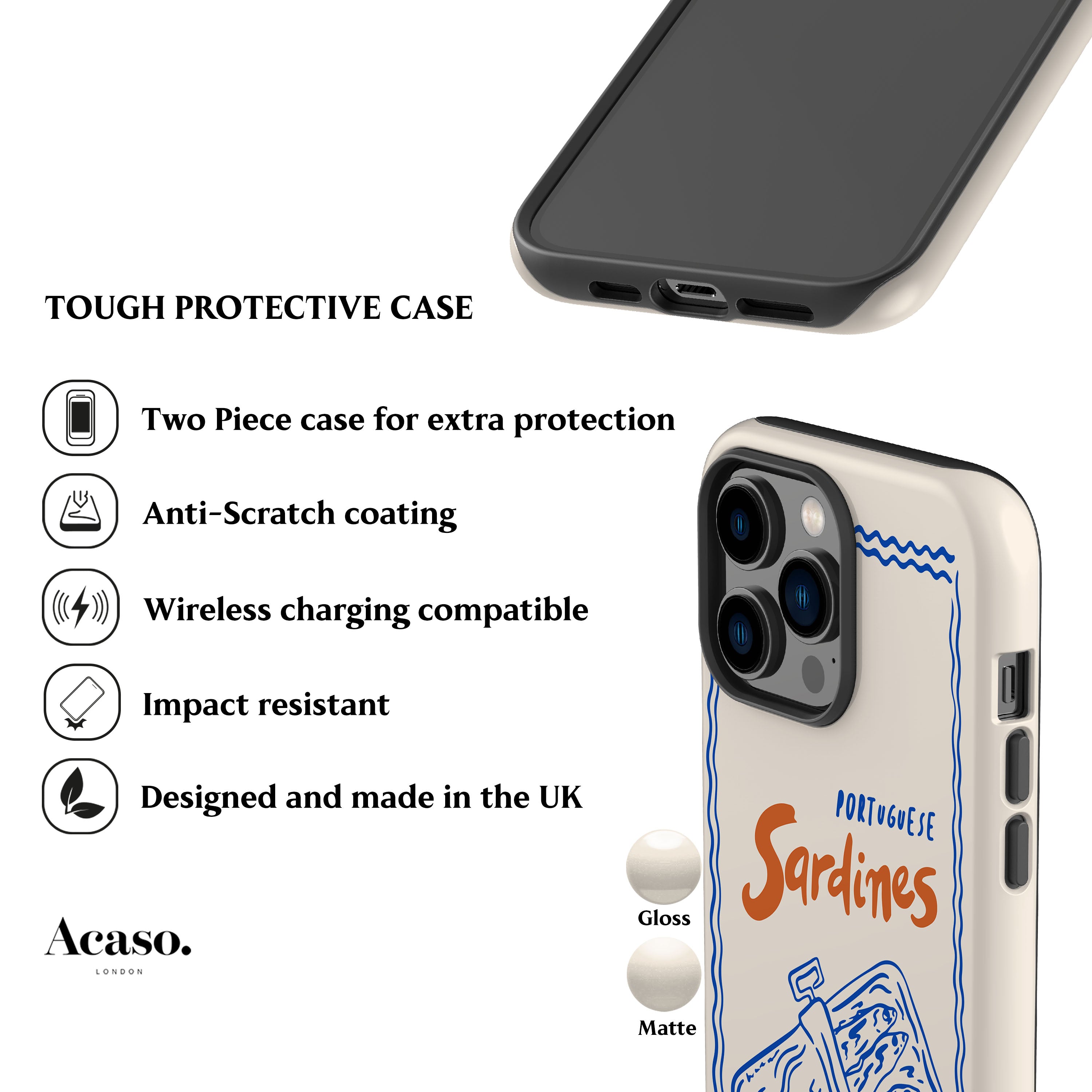 Portuguese Sardines Phone Case