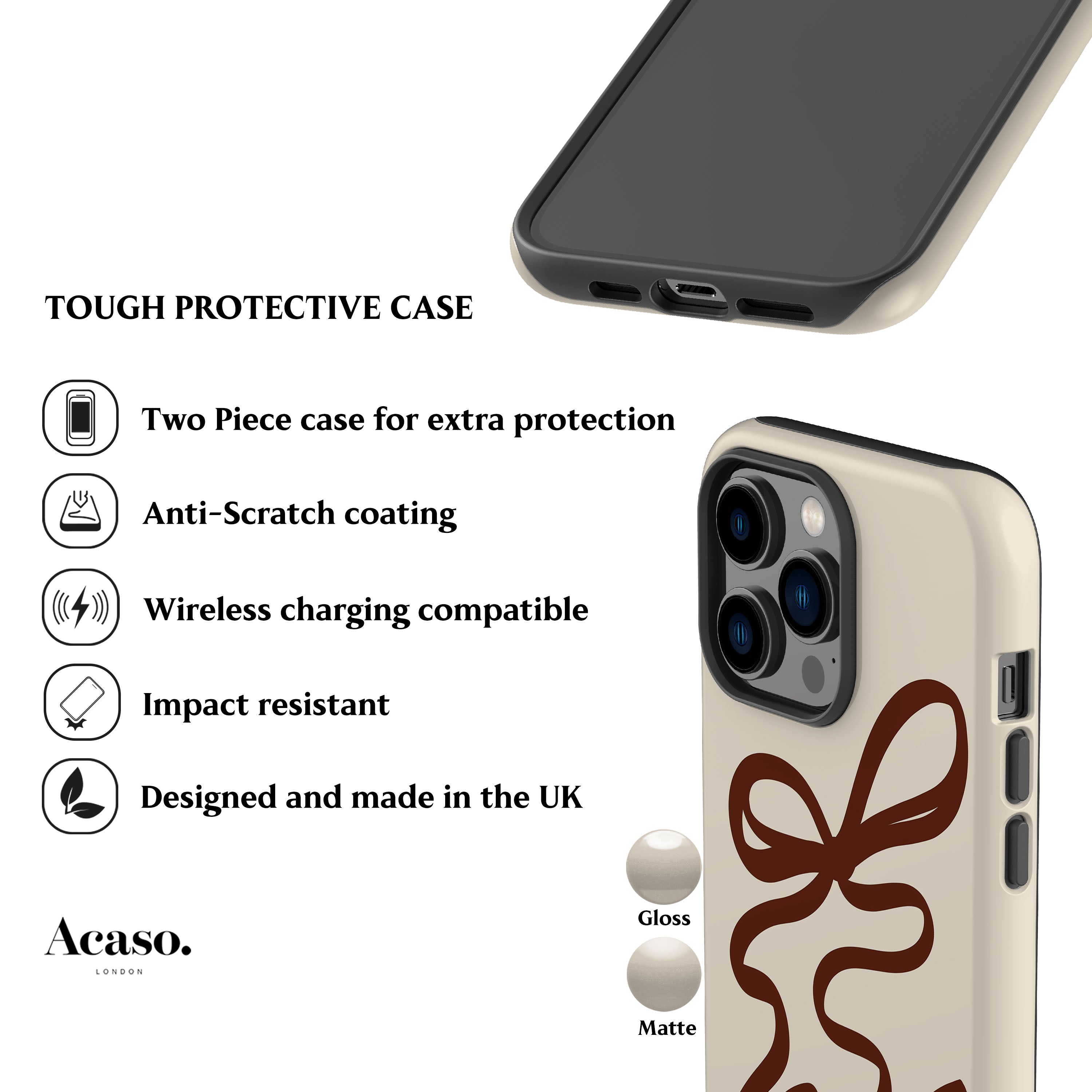 Red Ribbon Phone Case
