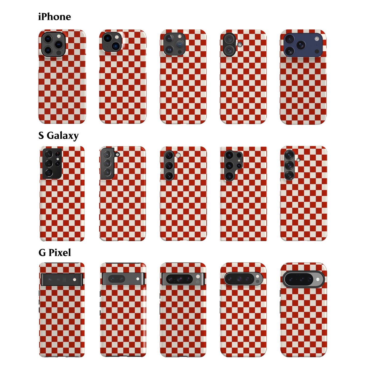 Red Checkered Phone Case