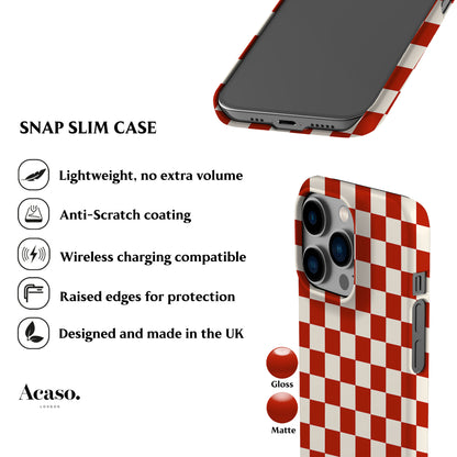 Red Checkered Phone Case