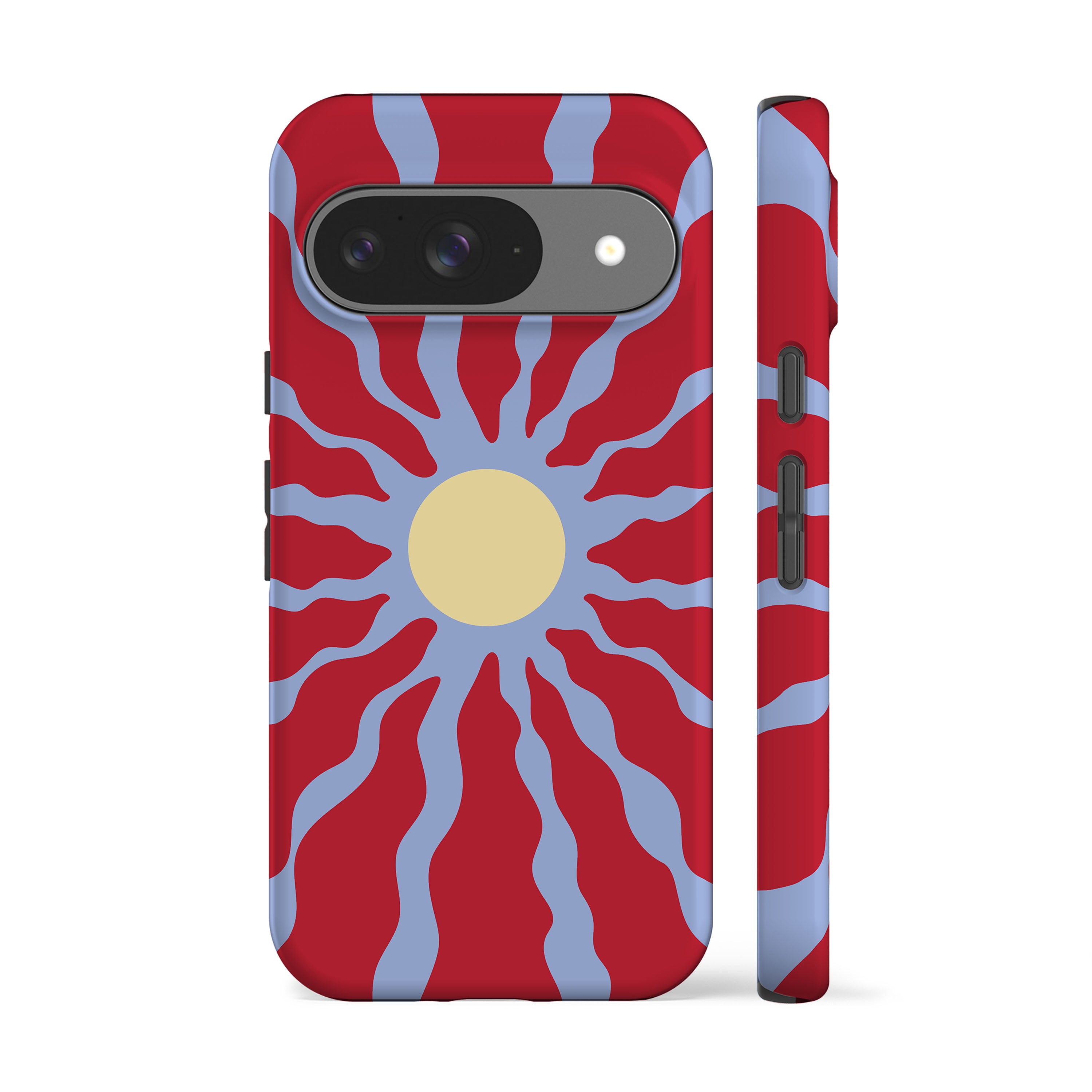 Red Wavy Sun Phone Case