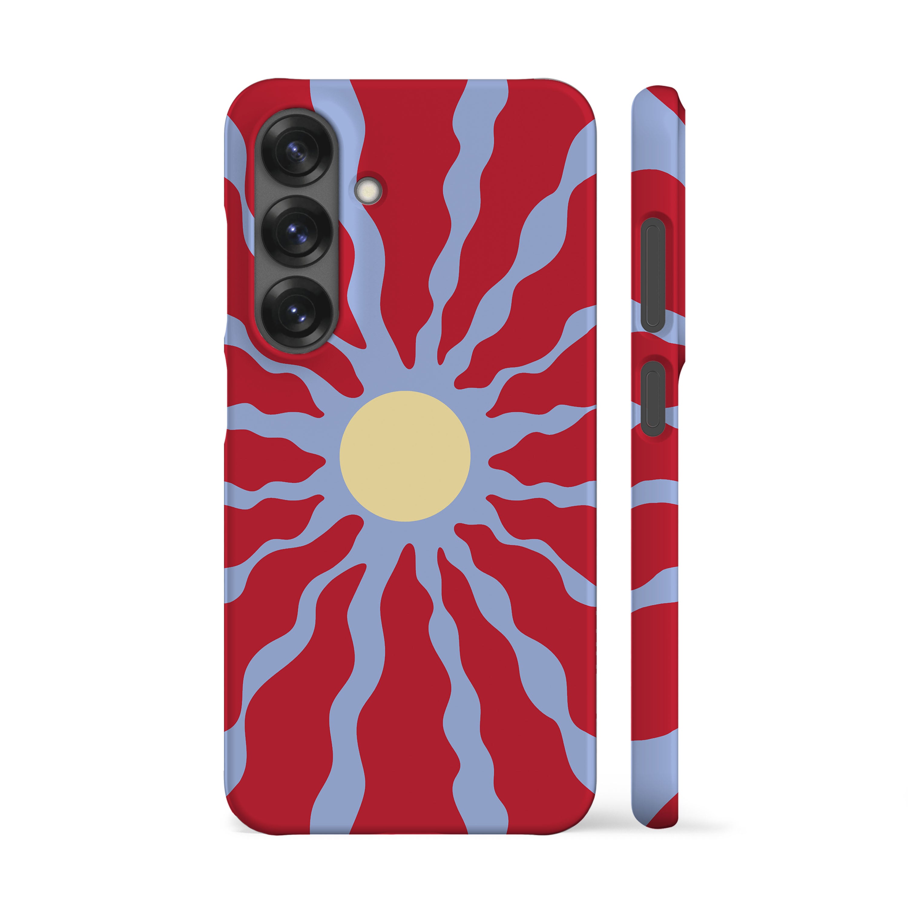 Red Wavy Sun Phone Case