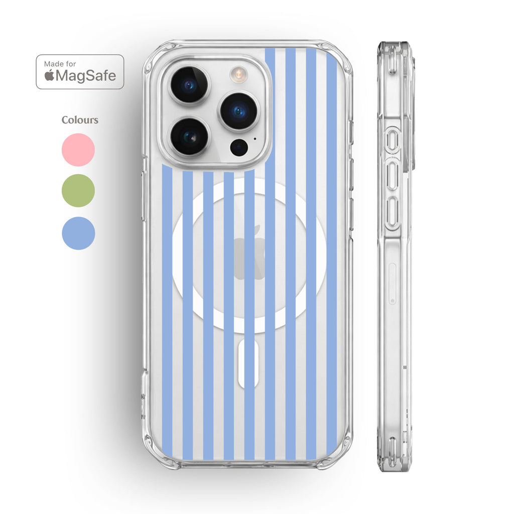 Resort Stripes Clear MagSafe iPhone Case