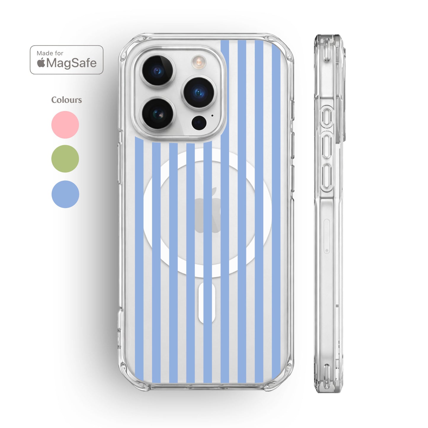Resort Stripes Clear MagSafe iPhone Case