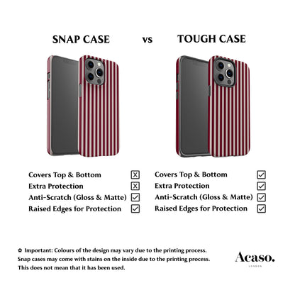 Burgundy Stripes Phone Case