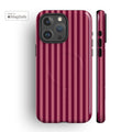 Deep Rose Stripes MagSafe iPhone Case
