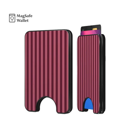 Resort Stripes Deep Rose Magnetic Phone Wallet
