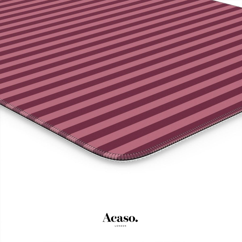 Resort Stripes Deep Rose Desk Mat