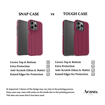 Deep Rose Striped Phone Case