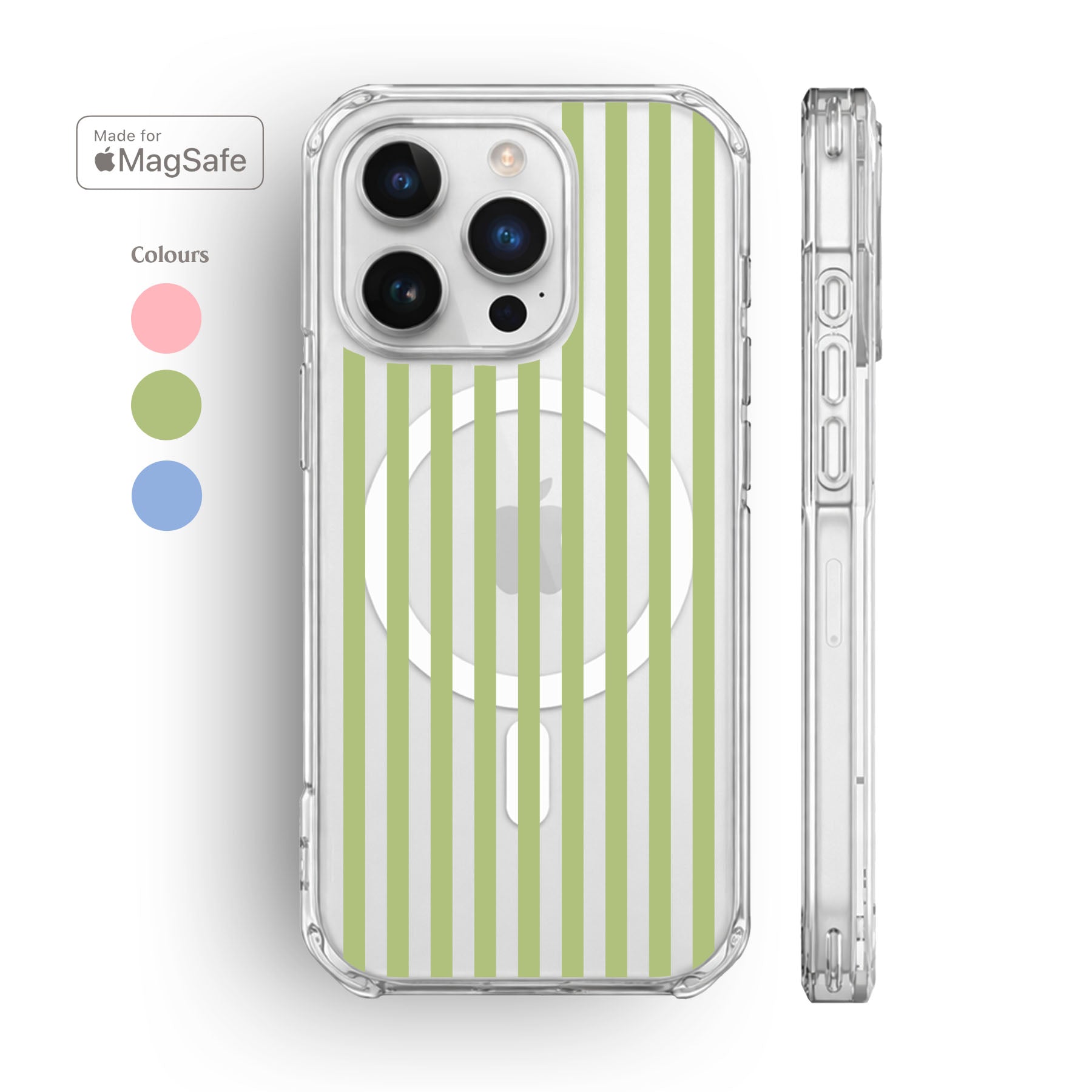Resort Stripes Clear MagSafe iPhone Case