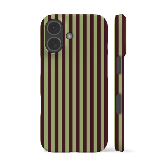 Mint Maroon Striped Phone Case