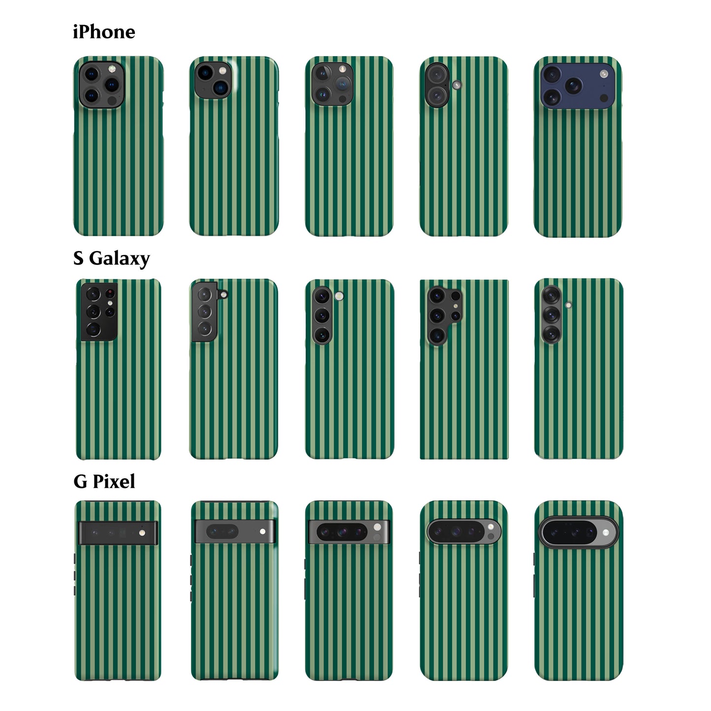 Resort Green Stripes Phone Case