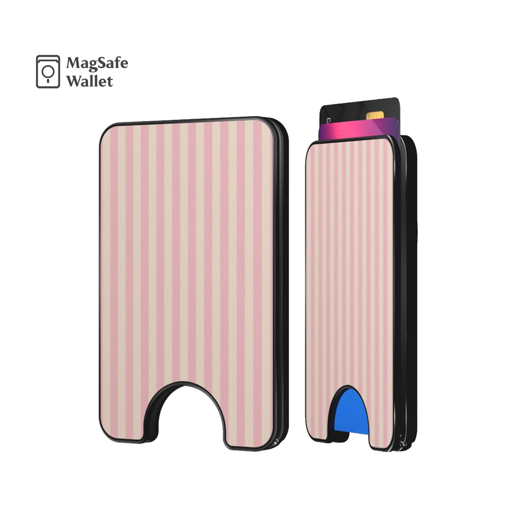 Resort Stripes Pale Pink Magnetic Phone Wallet