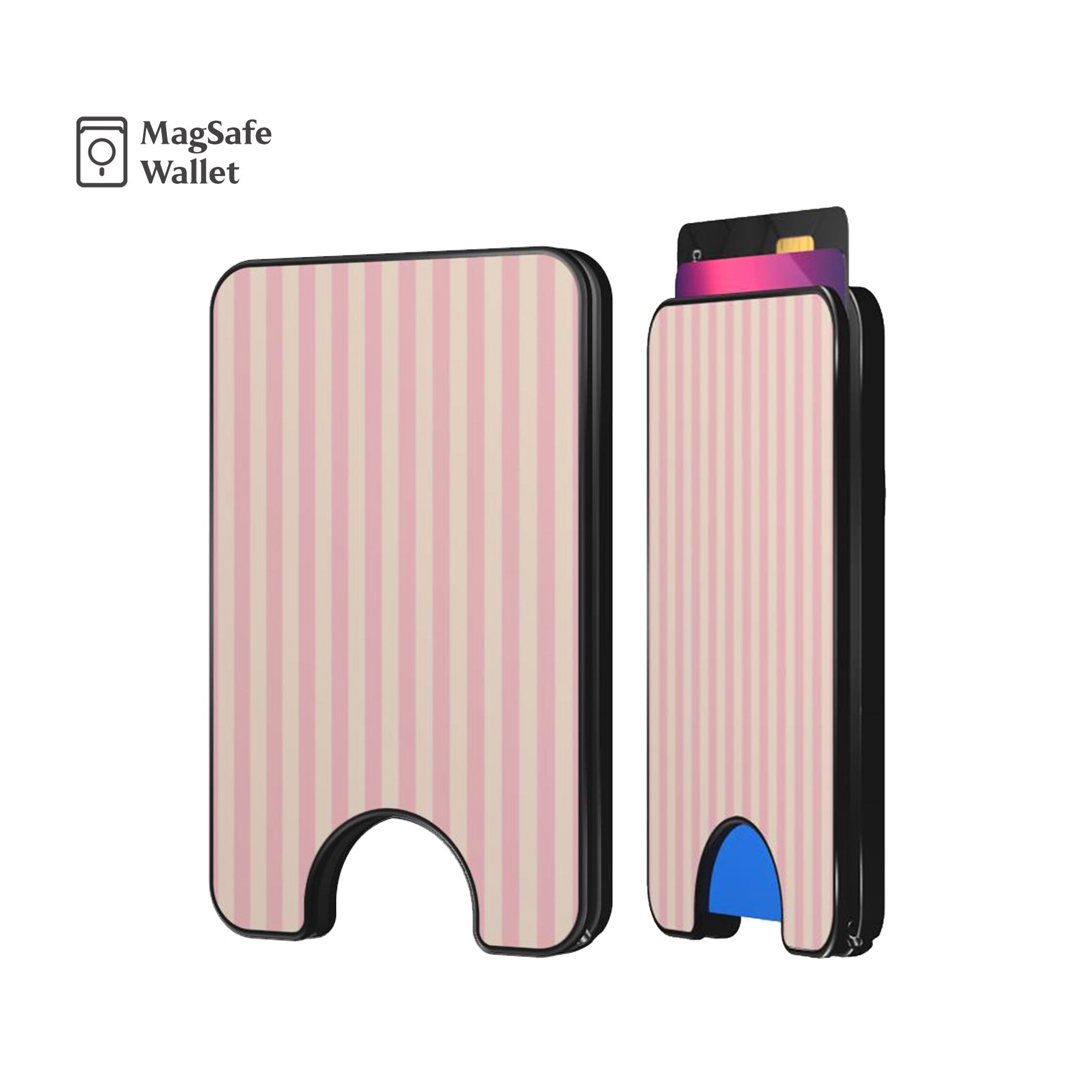 Resort Stripes Pale Pink Magnetic Phone Wallet