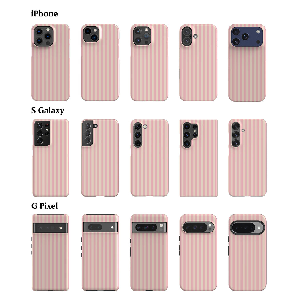 Pale Pink Striped Phone Case