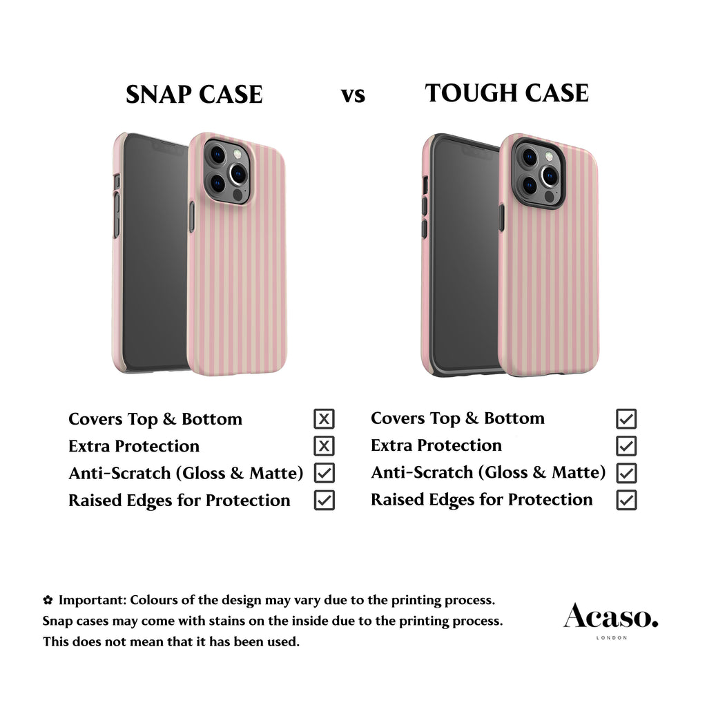 Pale Pink Striped Phone Case