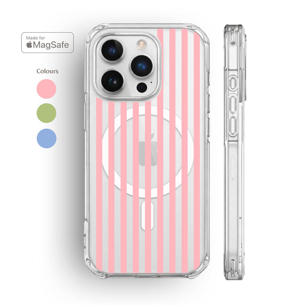 Resort Stripes Clear MagSafe iPhone Case