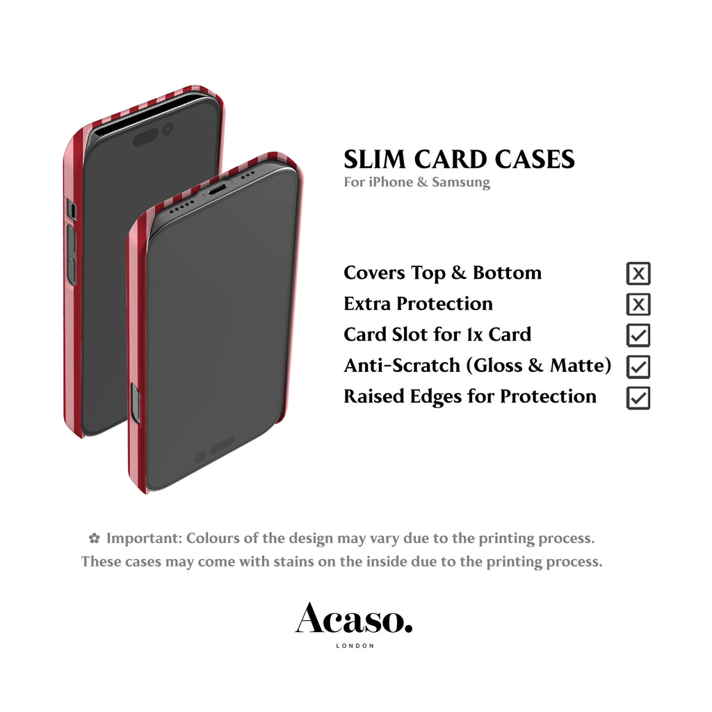 Resort Pink Stripes Card Case