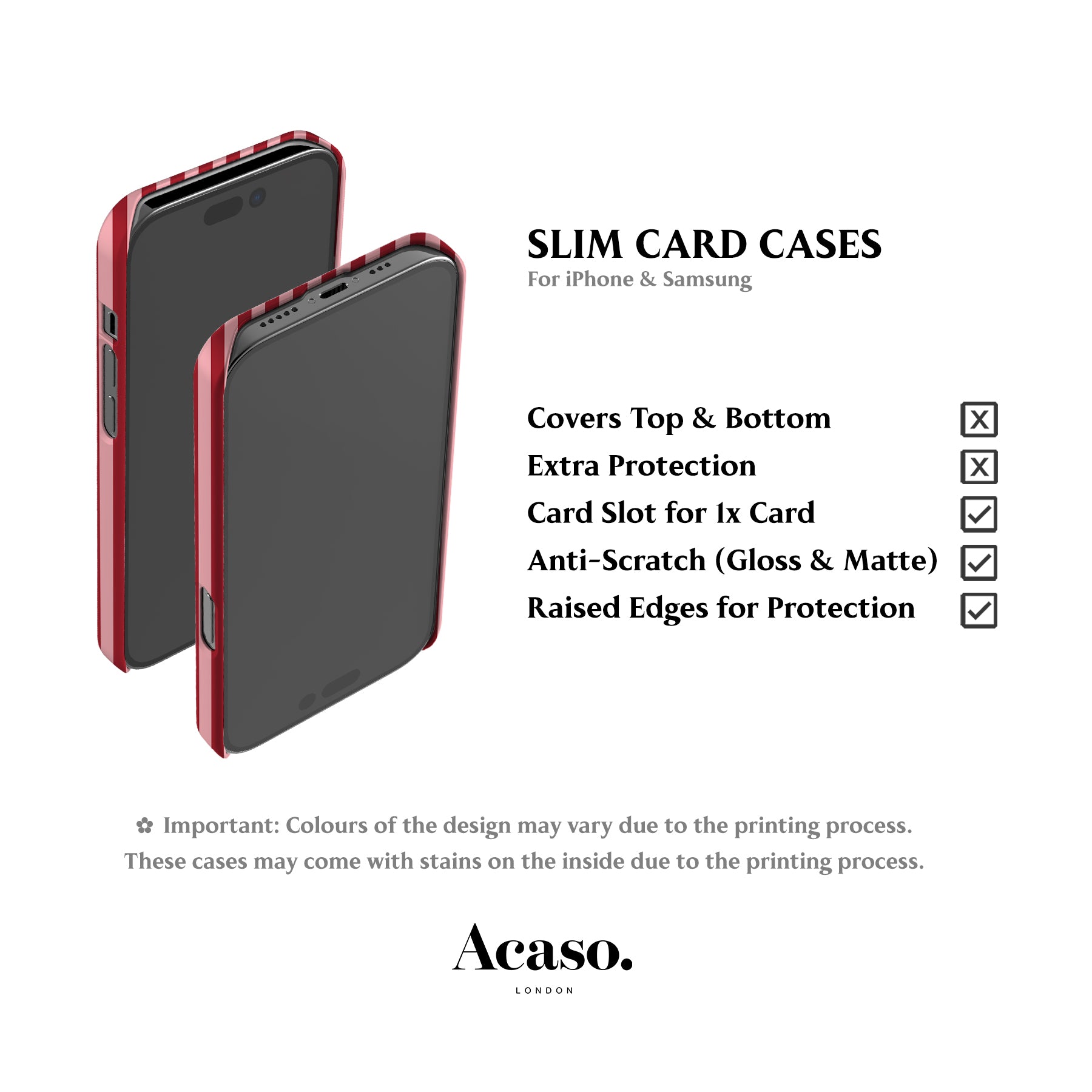 Resort Pink Stripes Card Case