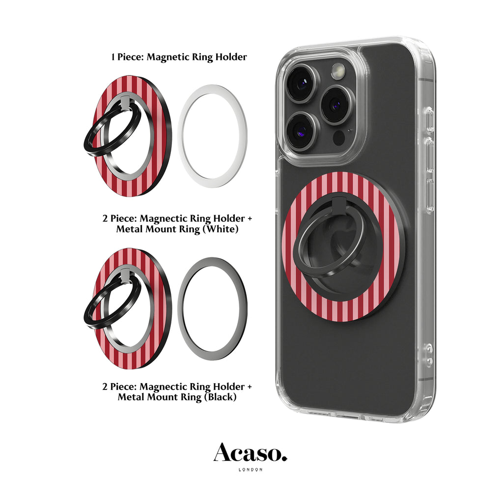 Resort Pink Stripes MagSafe Ring Holder