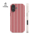 Red Resort Stripes Eco-Friendly Phone Case