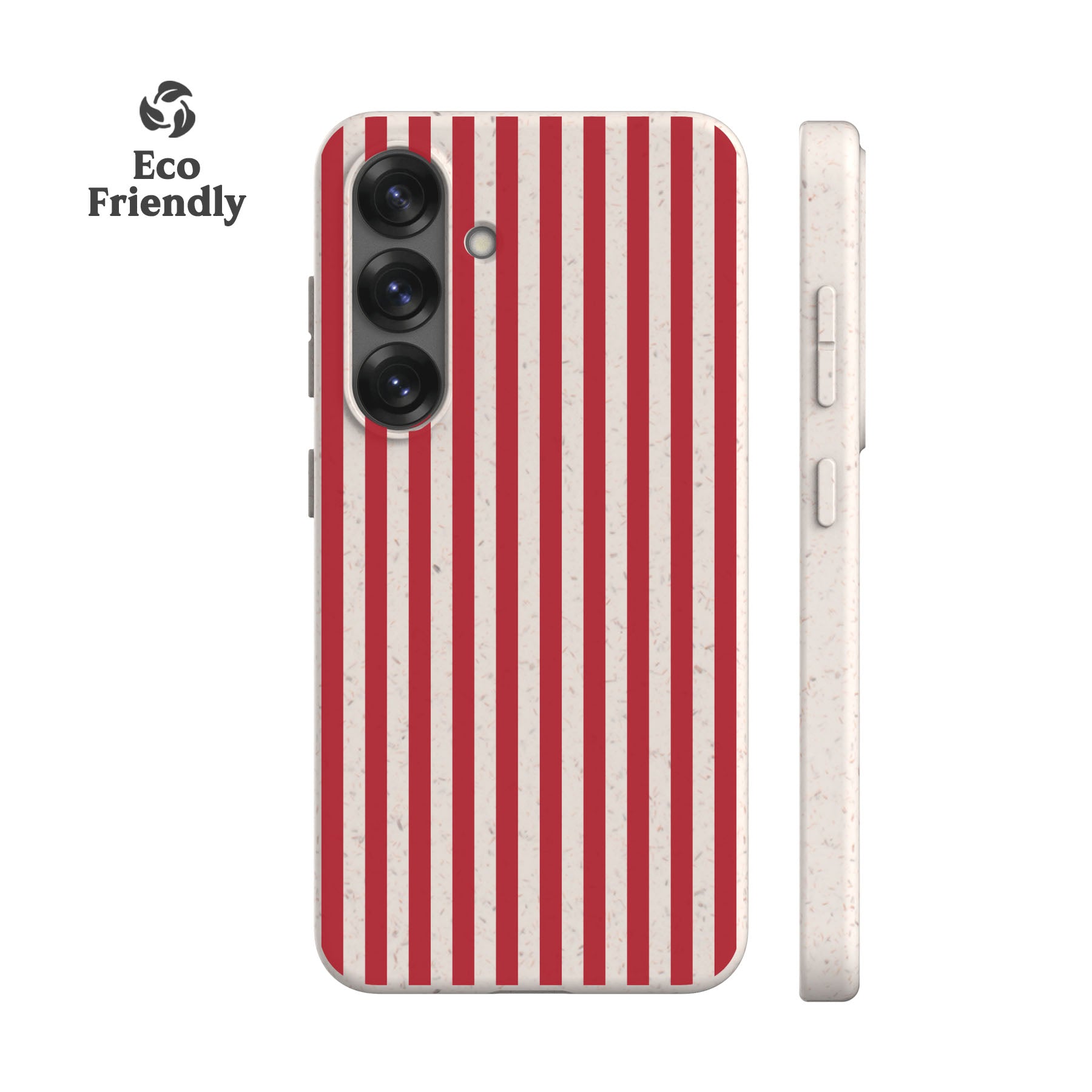 Red Resort Stripes Eco-Friendly Phone Case