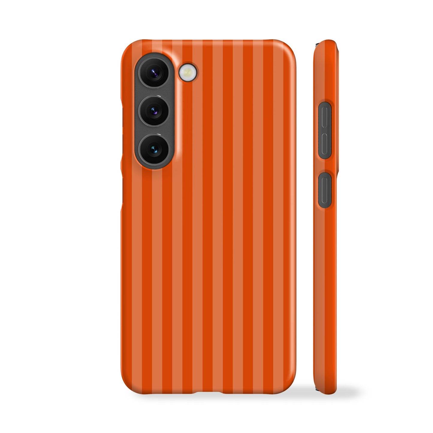 Deep Orange Striped Phone Case