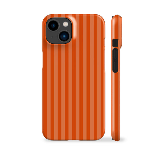 Deep Orange Striped Phone Case