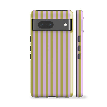 Lime Striped Phone Case
