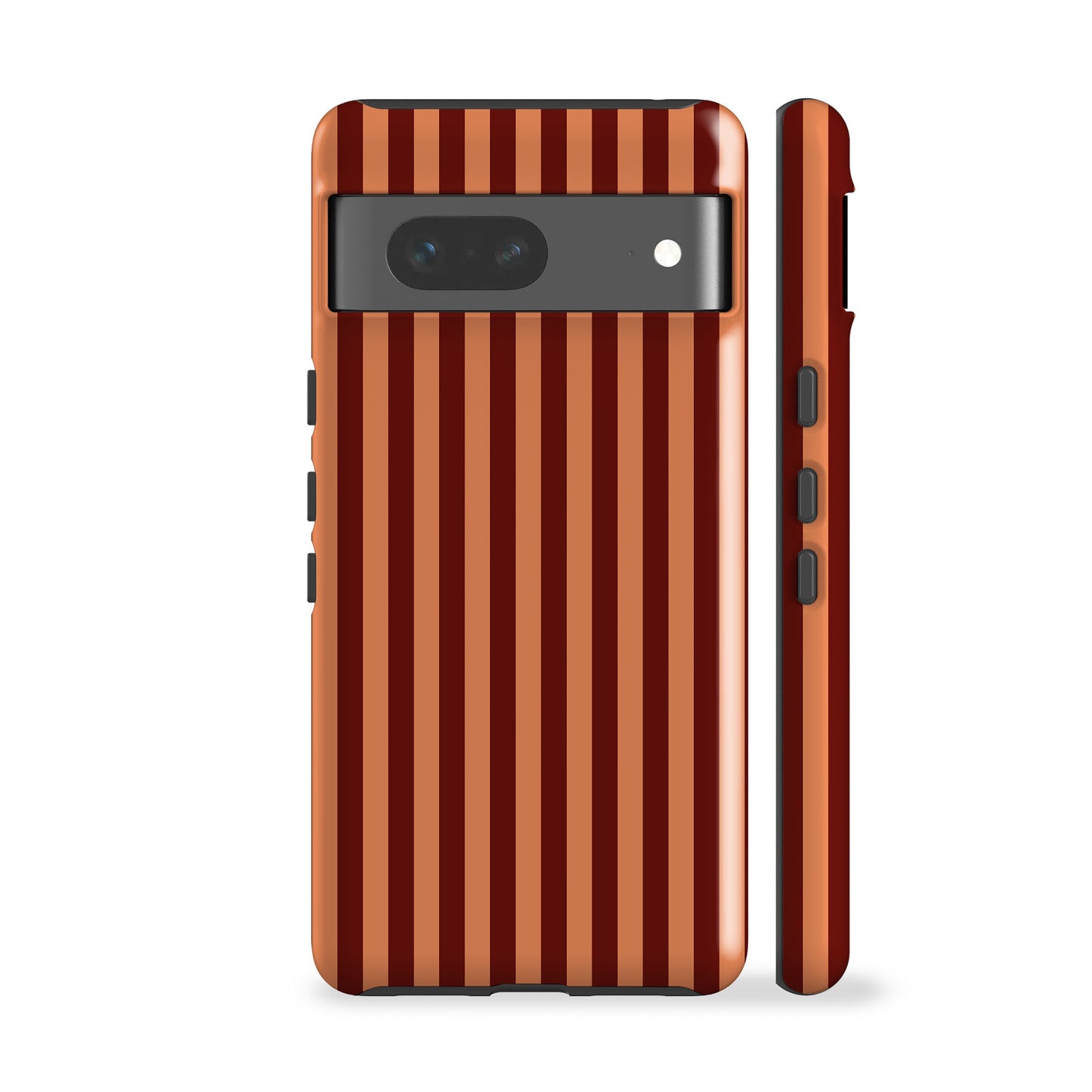 Peach Maroon Striped Phone Case