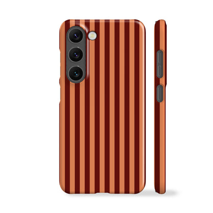 Peach Maroon Striped Phone Case