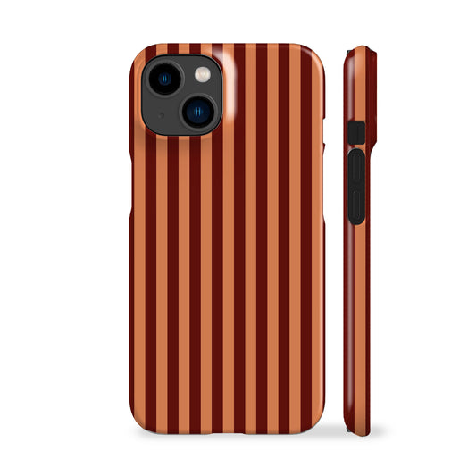 Peach Maroon Striped Phone Case