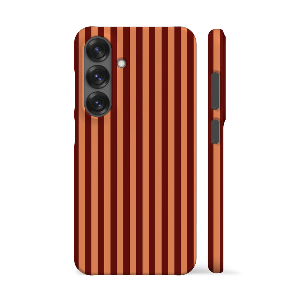 Peach Maroon Striped Phone Case
