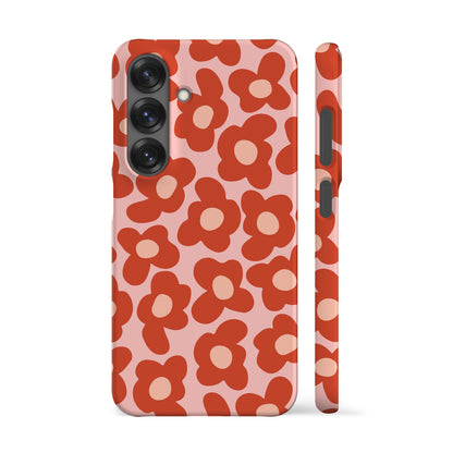 Retro Daisy Red Phone Case