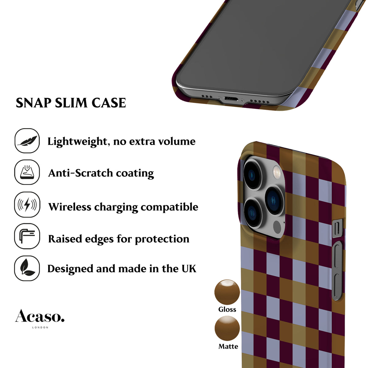 Retro Gingham Phone Case