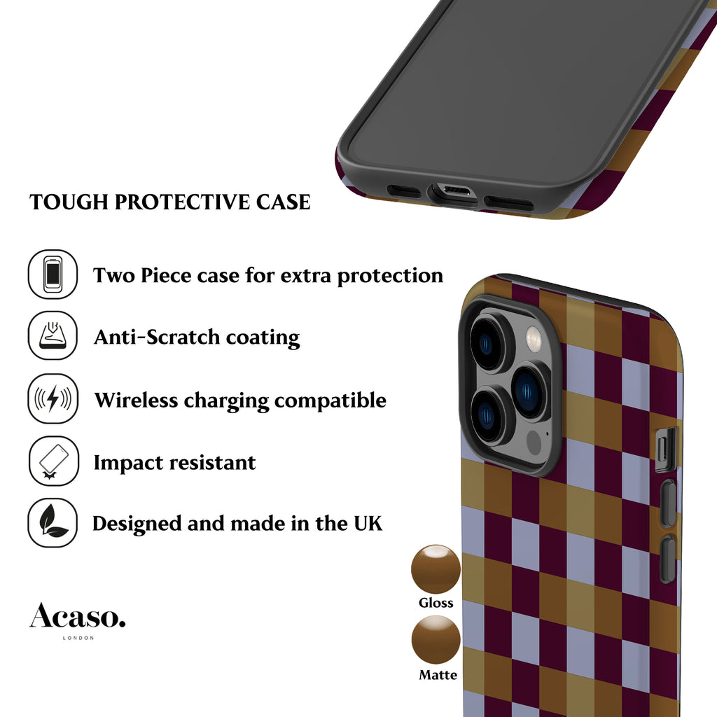 Retro Gingham Phone Case